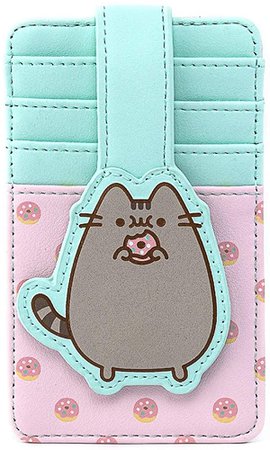 Loungefly Pusheen the Cat Donuts Faux Leather Card Holder Wallet : Clothing, Shoes & Jewelry