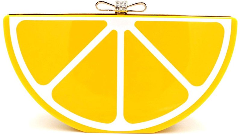 Women Acrylic Lemon Evening Bags Purses Clutch Vintage Banquet Handbag (Yellow): Handbags: Amazon.com