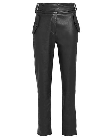Jania Cropped Leather Trousers