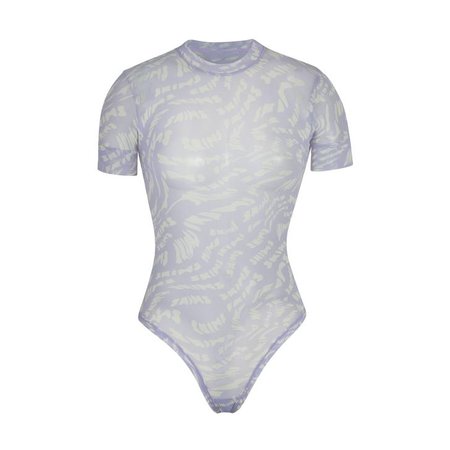 Summer Mesh T-Shirt Bodysuit - Lilac Swirl | SKIMS