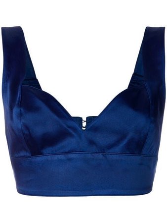 silk blue bra top
