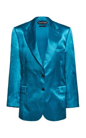Oversized Notched-Lapel Shiny Blazer By Tom Ford | Moda Operandi