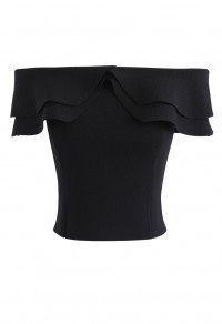 Chicwish $50 - Off Shoulder Tiered Cropped Knit