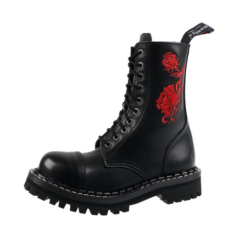 leather boots unisex - STEADY´S - STE/10/H_red rose - Metal-shop.eu