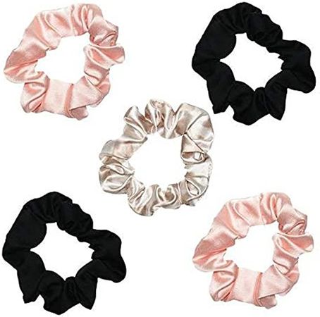 Amazon.com : Kitsch Satin Hair Scrunchies for Women - Softer Than Silk Scrunchies for Hair | Satin Scrunchies for Girls & Stylish Satin Hair Ties for Women | Cute Satin Hair Scrunchie for Styling, 5 pack (Assorted) : Beauty & Personal Care