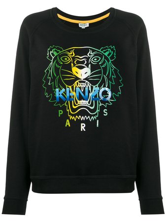 Kenzo Tiger Head-Print Sweatshirt FA52SW8164XH Black | Farfetch