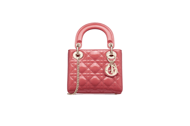 MINI LADY DIOR BAG Pink Cannage Patent Calfskin