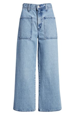 Nobody Denim Costa High Waist Crop Wide Leg Jeans (Costa) | Nordstrom