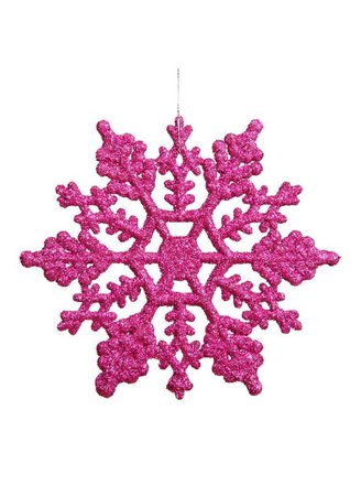 magenta snowflake ornament