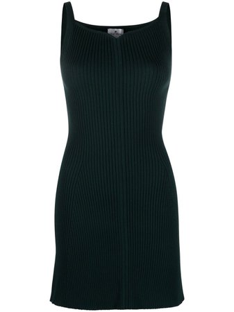 Courrèges logo-embroidered ribbed-knit Fitted Dress - Farfetch