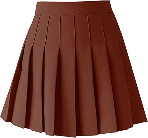 ZHANCHTONG Women's High Waist A-Line Pleated Mini Skirt Short Tennis Skirt at Amazon Women’s Clothing store