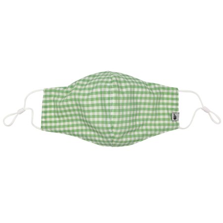 Green Gingham Face Mask with Filter - Kid's Dream