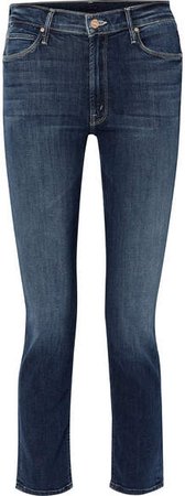 The Dazzler High-rise Straight-leg Jeans - Dark denim