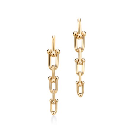 Tiffany HardWear graduated link earrings in 18k gold. | Tiffany & Co.