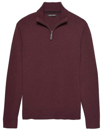 Italian Merino Blend Half-Zip Sweater