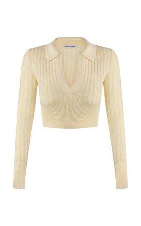 Sandra Ribbed-Knitted Cropped Top By Anna October | Moda Operandi