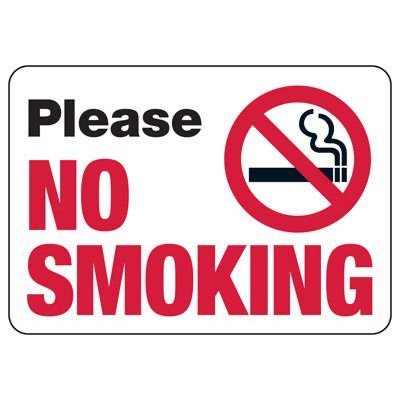 please no smoking sign