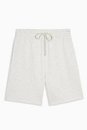 Grey Marl Oversized Sweatpant Shorts | Topshop