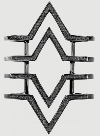 Black Double Vice Cuff Bracelet