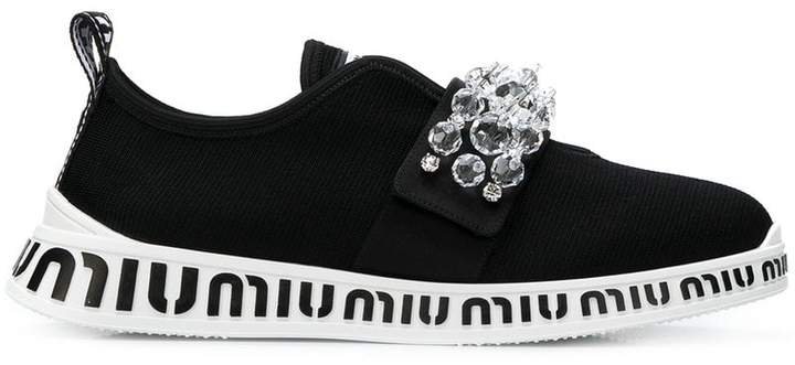 crystal-embellished sneakers