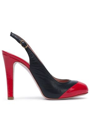 Two-tone leather slingback pumps | RED(V) | Sale up to 70% off | THE OUTNET
