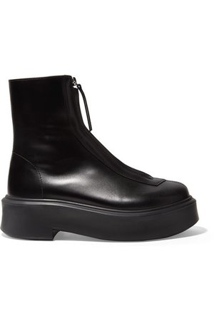 The Row | Leather ankle boots | NET-A-PORTER.COM