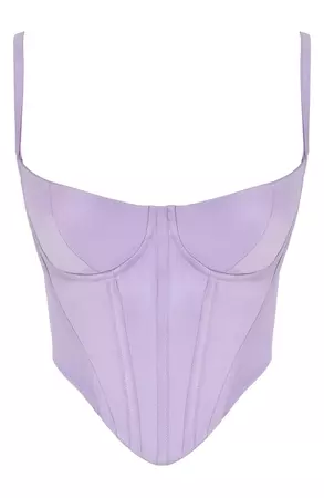 HOUSE OF CB Tamsin Satin Corset Crop Top | Nordstrom