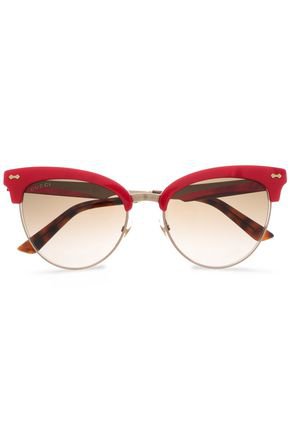 Clubmaster acetate and gold-tone sunglasses | GUCCI | Sale up to 70% off | THE OUTNET