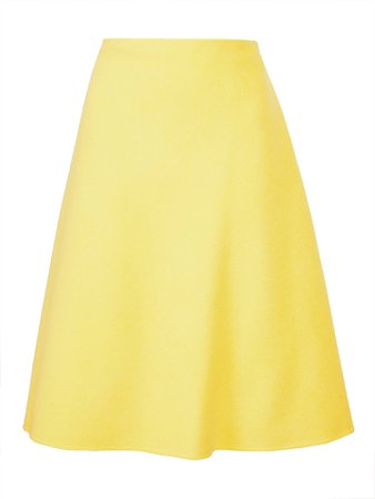Weekend MaxMara Pinna Wool Skirt, Yellow at John Lewis & Partners