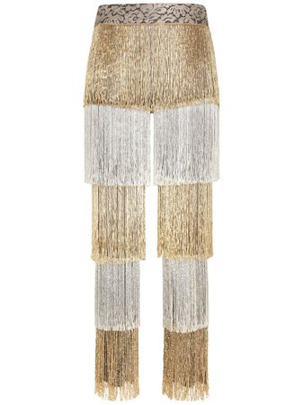 Dolce & Gabbana Beaded Fringing Lace Trousers - Farfetch