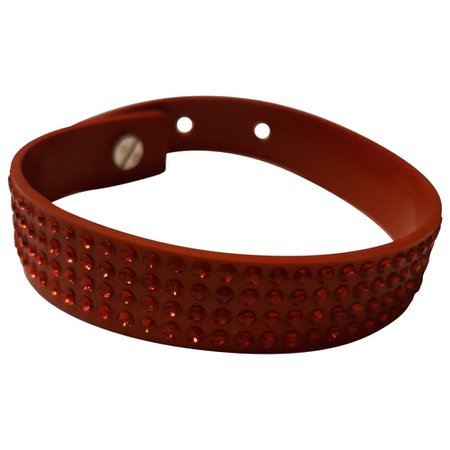 Leather bracelet Swarovski Red in Leather - 6805658