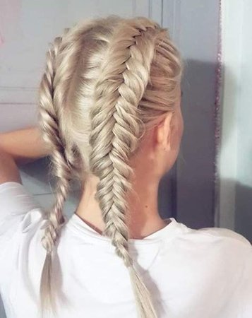 braided medium length blonde hair - Google Search