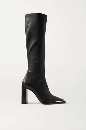 Black Mascha leather knee boots | Alexander Wang | NET-A-PORTER