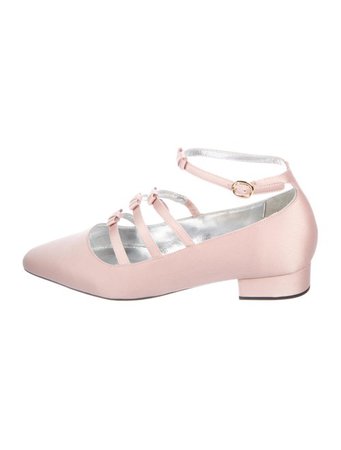 ALEXACHUNG Satin Bow-Accented Flats - Shoes - ALCGX20196 | The RealReal