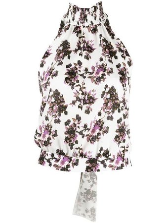 Pinko floral print halter neck top