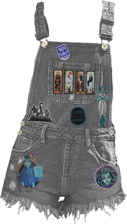 Disney Haunted Mansion Overall Shorts