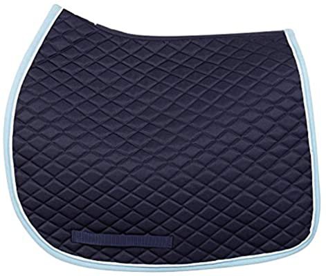 Amazon.com: TuffRider Basic All Purpose Saddle Pad w/Trim and Piping - Light Blue/Navy/White: Sports & Outdoors