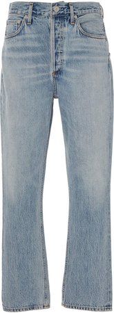 Agolde Riley High-Rise Cropped Straight-Leg Jeans