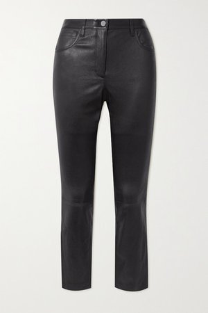 Leather Skinny Pants - Black