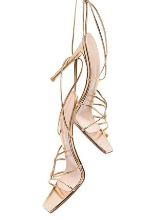 Gianvito Rossi 105mm lace-up Leather Sandals - Farfetch