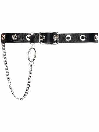 Shop Alessandra Rich chain-line trim leather belt with Express Delivery - FARFETCH