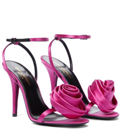 Saint Laurent - Ivy silk sandals | Mytheresa