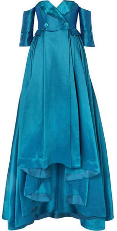 Alexis Mabille off the shoudler satin gown