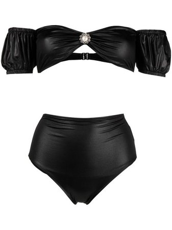 Shop Alessandra Rich jewellery-appliqué bikini set with Express Delivery - FARFETCH