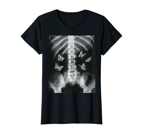 Amazon.com: Egirl Skeleton Xray Butterfly Harajuku y2k Dark Edgy Grunge T-Shirt : Clothing, Shoes & Jewelry