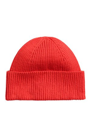 Ribbed hat - Red