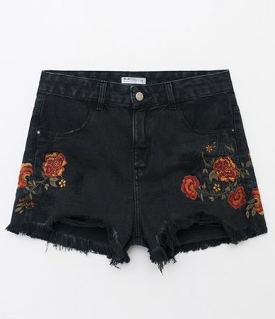 Shorts Jeans com Bordados - Renner