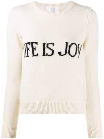 Alberta Ferretti, Life Is Joy Crewneck Jumper Sweater
