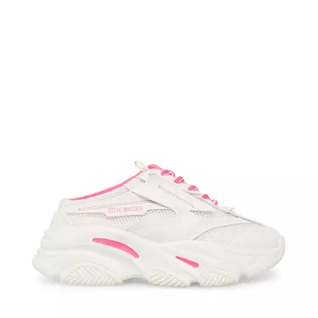 PROSPECT White/Pink Low Top Sneaker | Women's Sneakers – Steve Madden