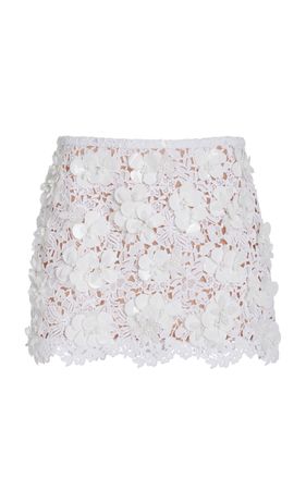 Floral=appliquèd Lace Mini Skirt By Michael Kors Collection | Moda Operandi